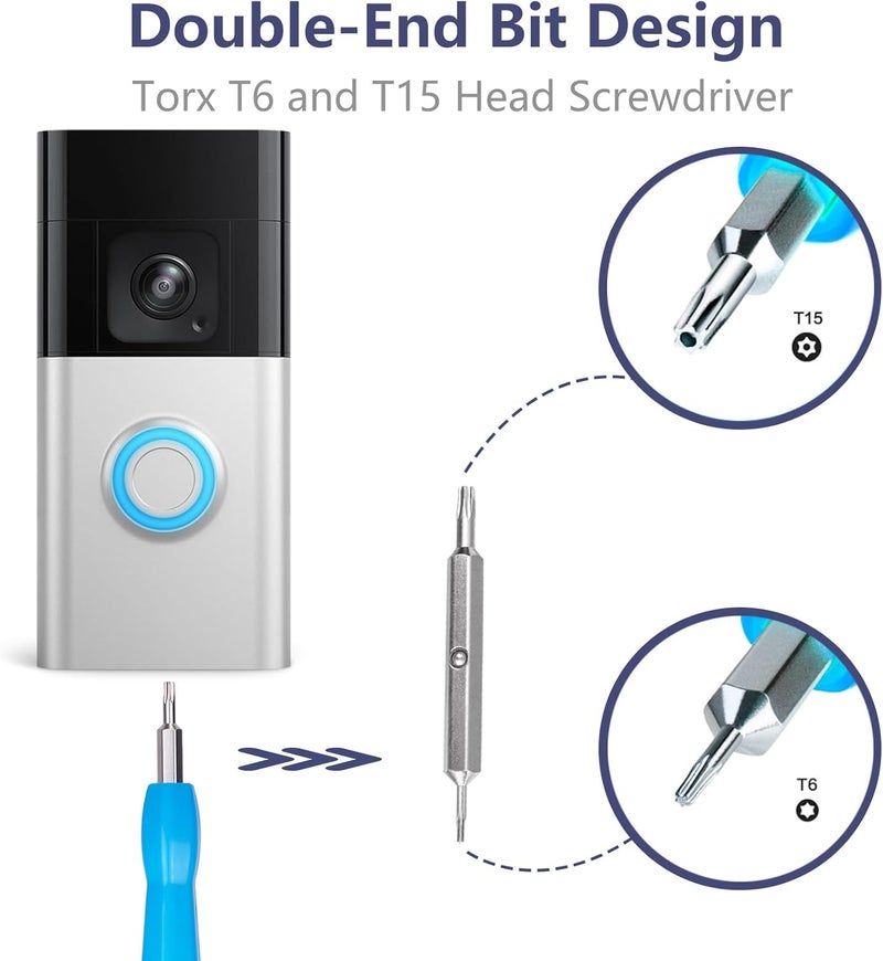 Mamerry Video Doorbell Camera Angle Mount Compatible with Battery Doorbell Plus, Adjustable (30 to 55 Degree) Doorbell Wedge Bracket for House, with Screwdriver Replacement - Image 4